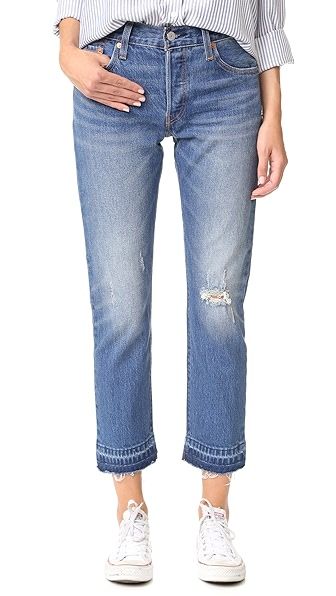 Levi's 501 Frayed Hem Jeans | Shopbop