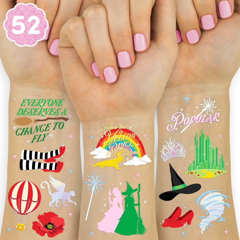 xo, Fetti Witch Temporary Tattoos - 52 iridescent Foil Pcs | Birthday Witch Accessory, Kids Wizar... | Amazon (US)