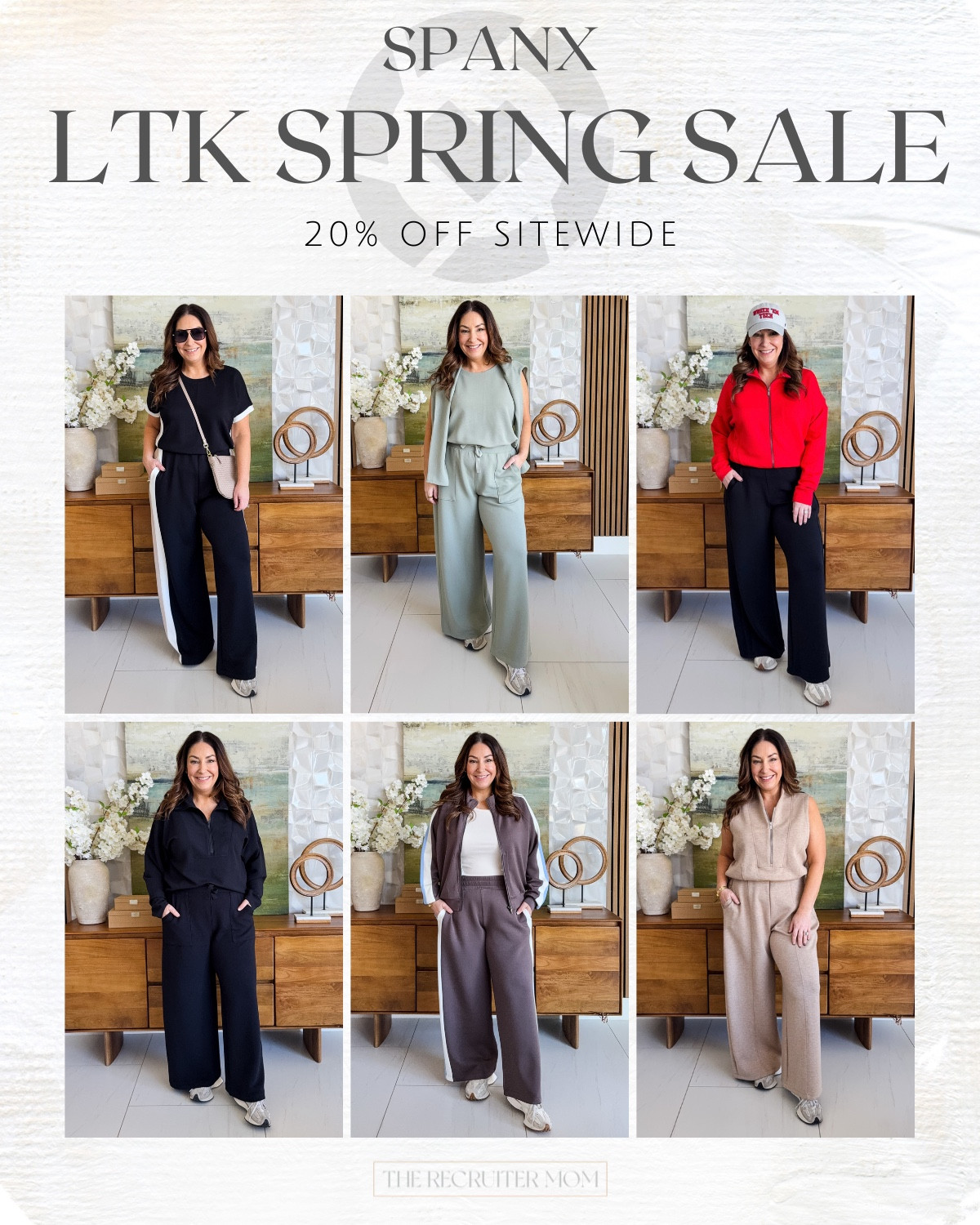 It's a @Spanx Sale 🎉 Today starts the Spring LTK Sale taking 20% off some of my Spanx favorites including these new arrival comfy everyday mom outfits 🙌🏻 

These super soft pieces come in separates and jumpsuits with most have an easy back opening for 🚽 breaks! 

I’m wearing an XL Petite in the khaki and green jumpsuits but needed large. 

Ribbed AirEssenitals and non “track” pants size up if in-between these styles run smaller I wear XL Petite. 

#LTKMidsize #LTKSpringSale #LTKOver40