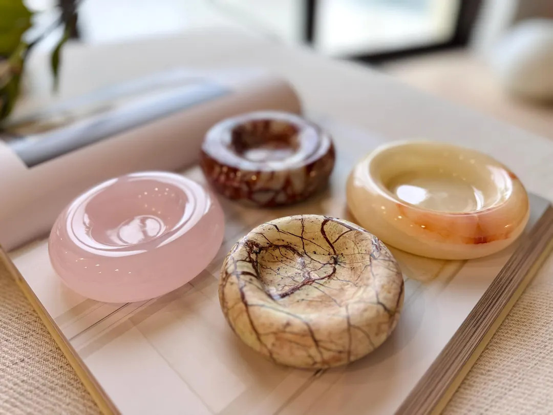Colorful Onyx& Marble Catchall Tray: Mid Donut Decorative Trinket Tray, Elegant Marble Gift”,ro... | Etsy (US)