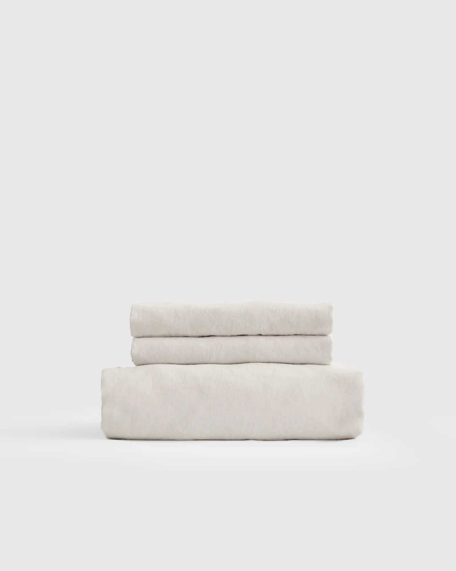 European Linen Fitted Sheet Set in Sand | Quince