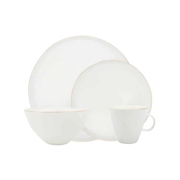 Canvas Home Abbesses Porcelain China Dinnerware - Set of 4 | Wayfair North America