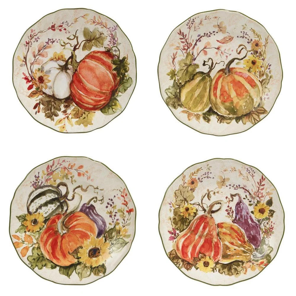 Harvest Morning Assorted Colors Dessert Plates (Set of 4) | Walmart (US)