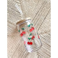 Cherry Glass Cup | Vintage Fruit Iced Coffee Gifts For Her | Etsy (US)