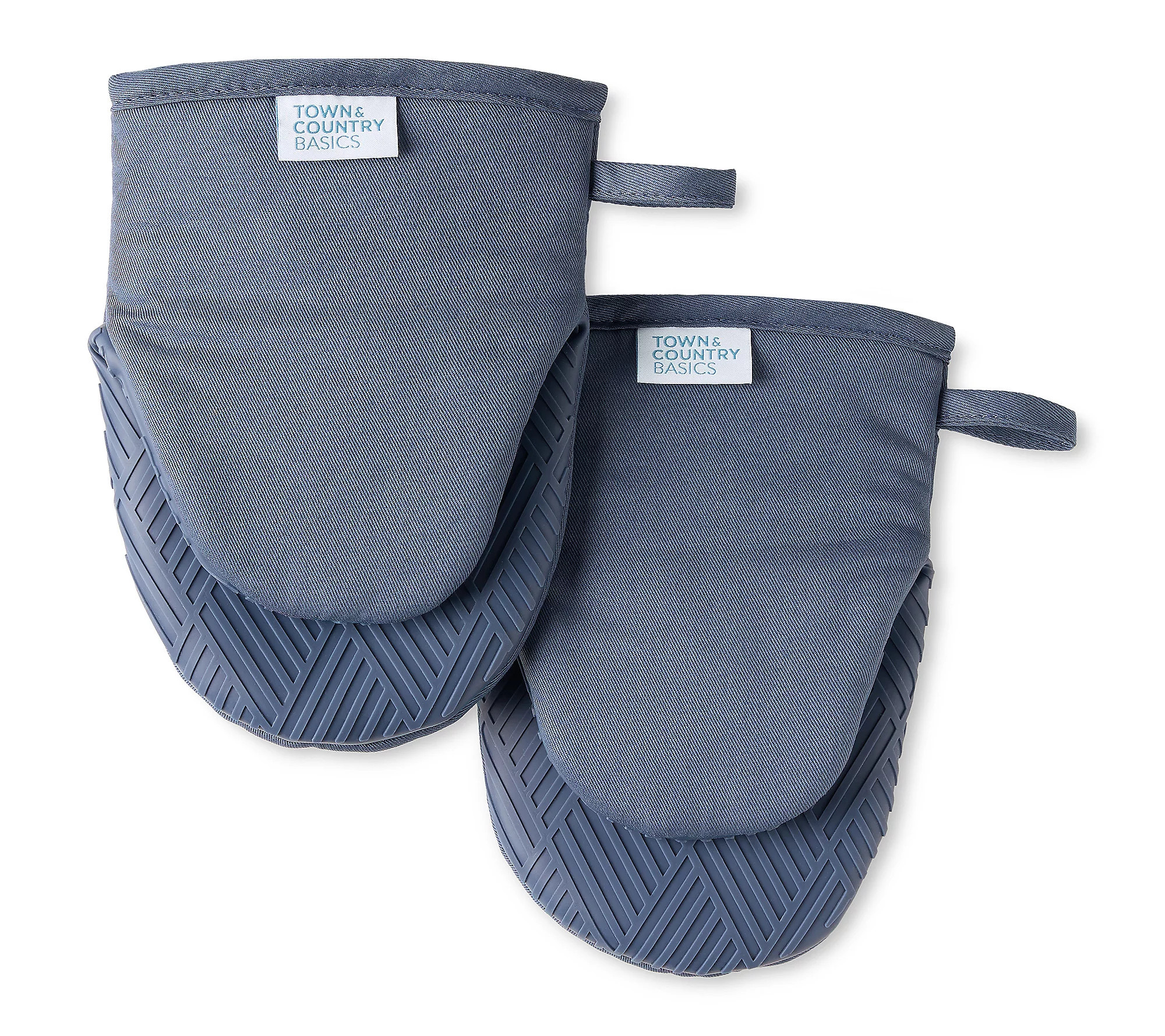 Town & Country Basics Basketweave Mini Oven Mitts 2-Pack Set | QVC