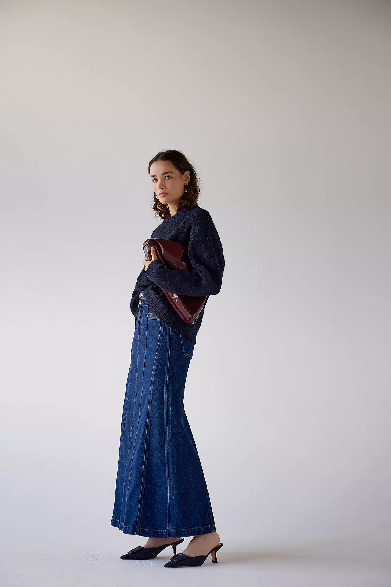 Seventy + Mochi Willow Denim Maxi Skirt | Anthropologie (UK)
