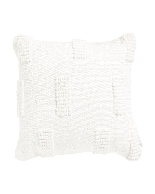 18x18 Indoor Outdoor Textured Bricks Pillow | TJ Maxx