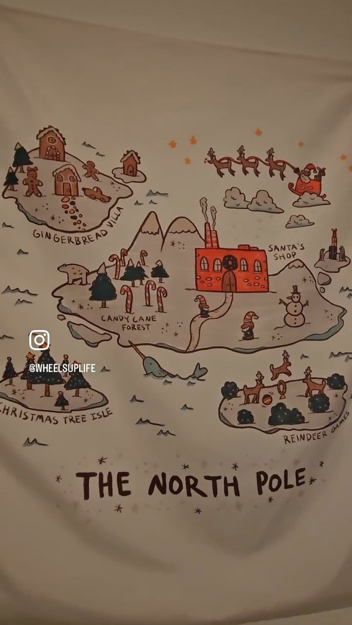 Happy December everyone! I am so excited to have my house all decorated for the season, and that includes my daughter’s room. Her holiday room transformation is complete with this adorable banner from @cherrypick showing the map of the North Pole. Cherry Pick has so many adorable Christmas as well as non-holiday banners to choose from right now. 

Use my code WHEELSUPLIFE to receive 10% off your order!

#ad #christmasdecor #interiordesign 

#LTKhome #LTKSeasonal #LTKHoliday