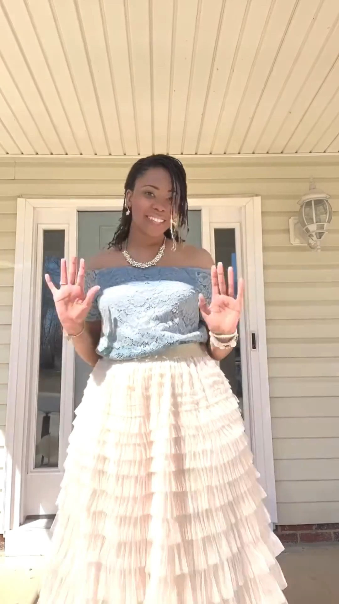 𝑶𝑵 𝑺𝑨𝑳𝑬 $25 ! One Skirt 2 Styles! Feeling like a true Glow Queen in this dreamy ruffle spring skirt! ✨
Soft, flirty, and full of movement—this skirt is made for twirling into your SpringGlowUp moment. Paired with lace and pearls for that perfect mix of feminine and fabulous.

Would you rock this look for a brunch date or garden party?
#RuffleSkirt #SpringStyle #GlamorousMoni  

#LTKSaleAlert #LTKootd #LTKSeasonal