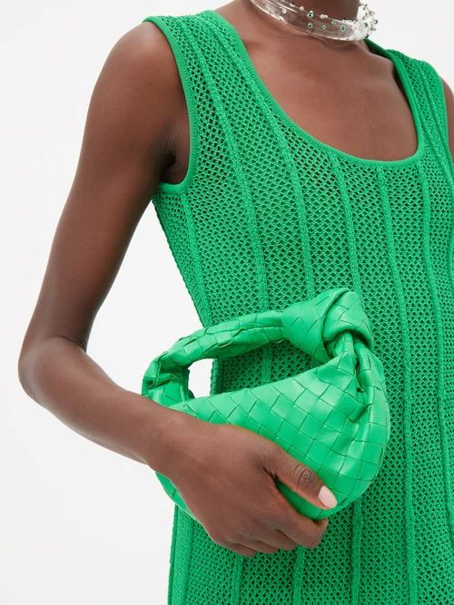 Bottega Veneta - Jodie Mini Intrecciato-leather Bag - Womens - Green | Matches (US)