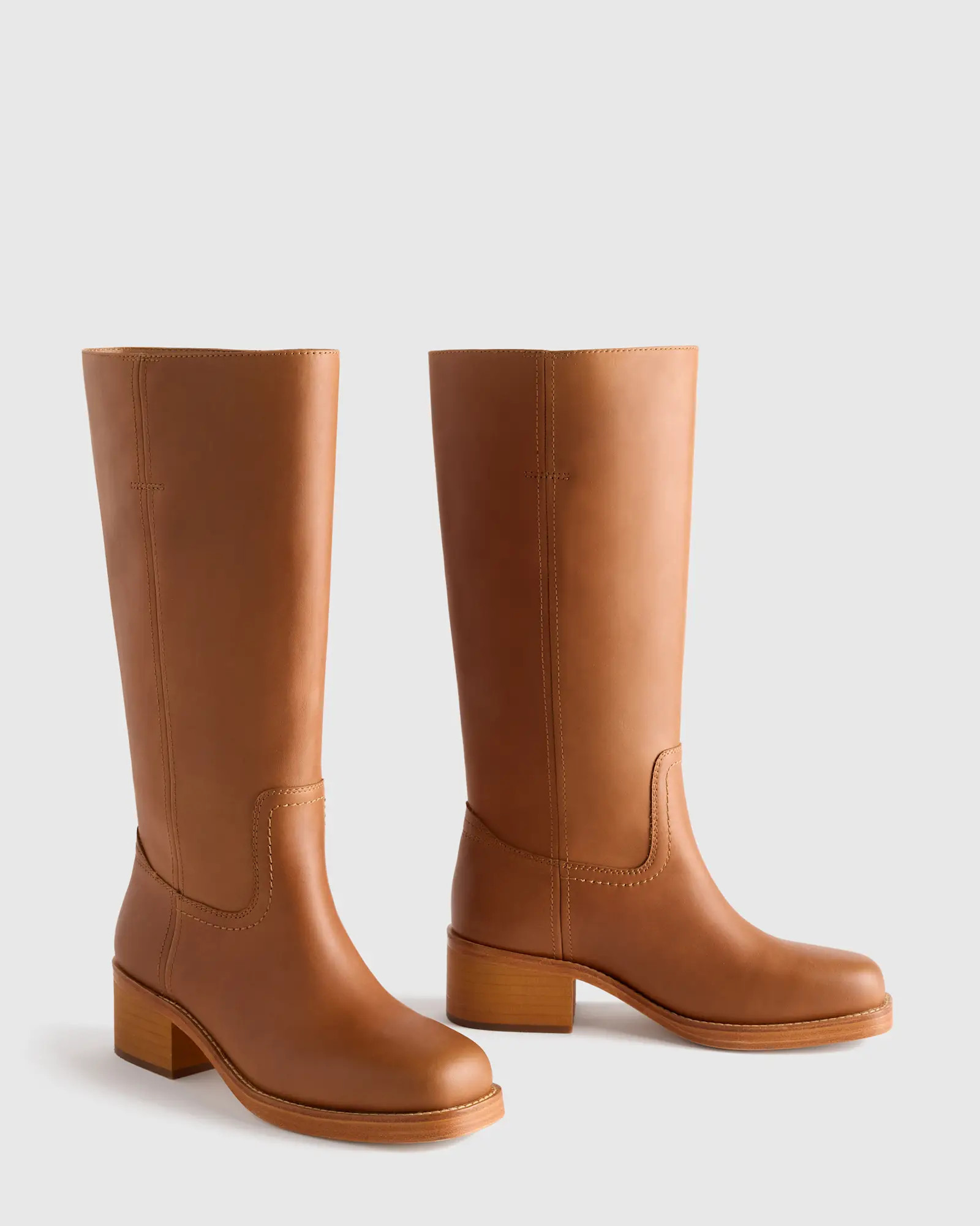 Italian Leather Block Heel Boot | Quince