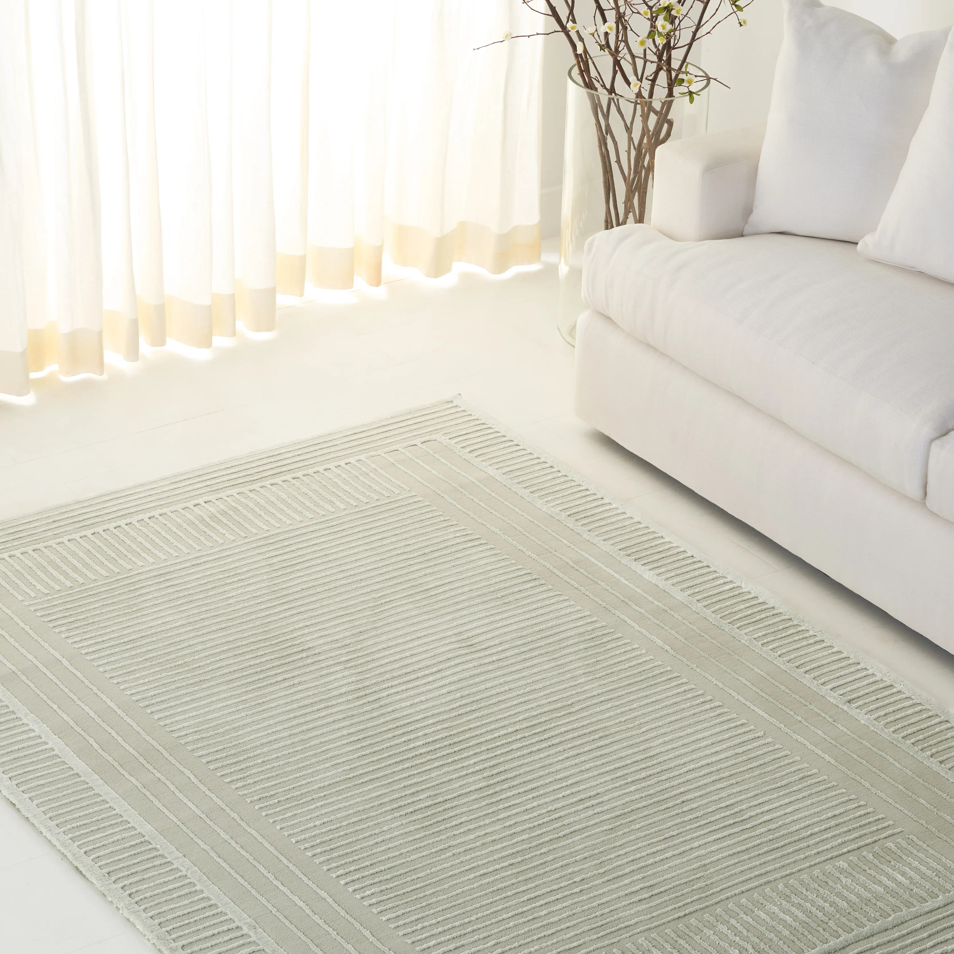Sutton Area Rug In Light Green | Wayfair North America