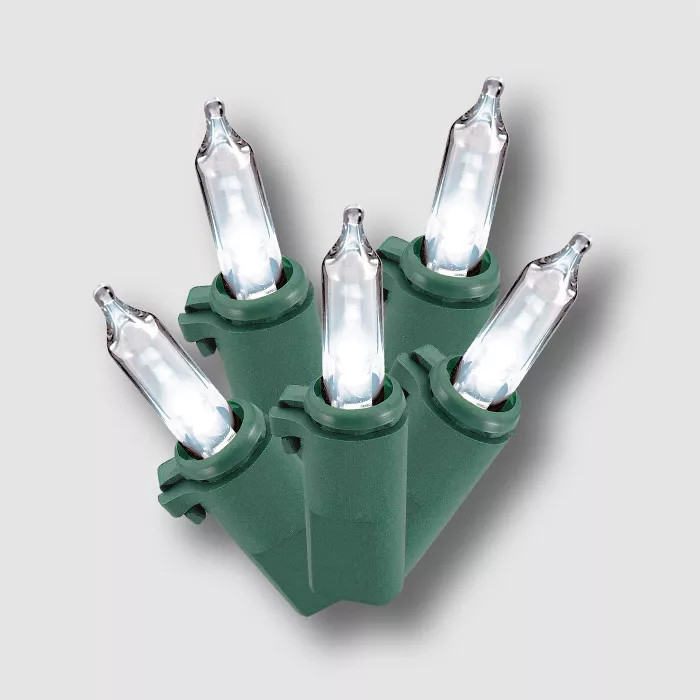 Philips 60ct Philips Christmas LED Smooth Mini String Lights Pure White | Target