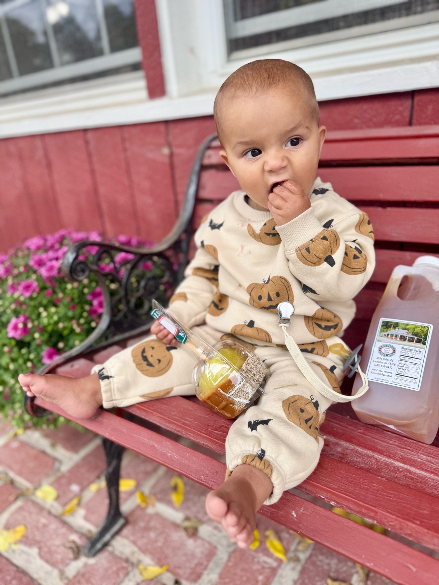 Luke’s first trip to the cider mill 🍎🍂 Quick trip, but he still got to sample the very best part… warm apple cinnamon donuts 😍

Our favorite Little Co. sets are basically going to be his uniform this month because of course Mom can’t buy just one 😂 The pumpkin print is SO cute, and they’re on sale at Kohl’s right now!

@laurenconradco 
Little Co. by Lauren Conrad baby clothes, baby boy fall outfits, pumpkin baby outfit, Halloween baby clothes, fall baby pajamas, cozy baby sets, Kohl’s baby sale, baby boy clothes, fall outfits for baby, matching sibling pajamas

#LTKmomlife #LTKBaby #LTKSeasonal