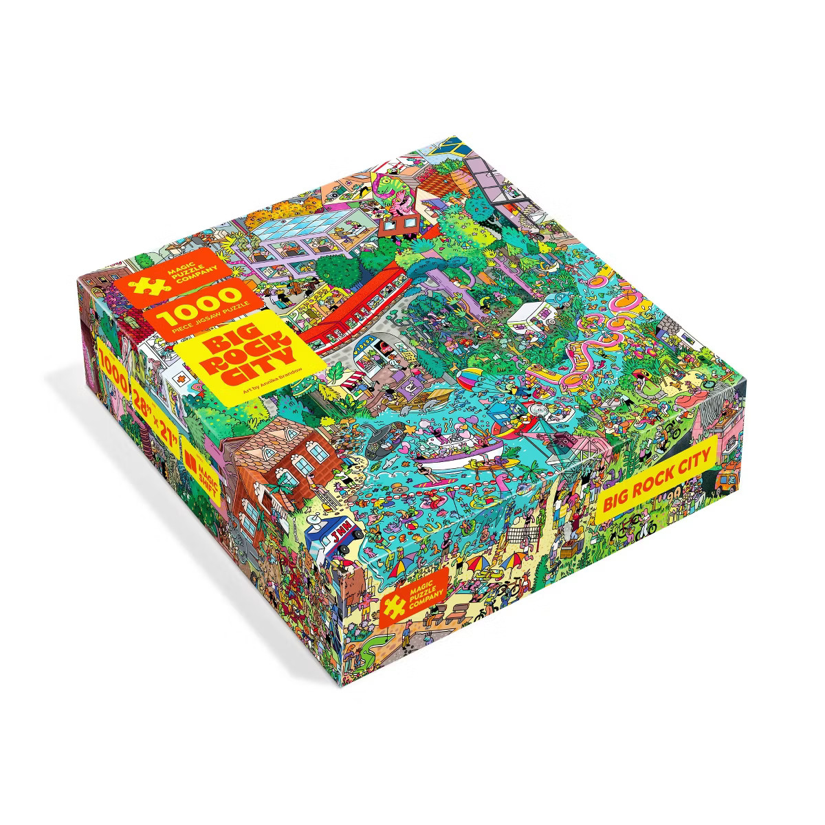 Magic Puzzle Company Big Rock City Jigsaw Puzzle - 1000pc: Collage, Educational Focus on Memory &... | Target
