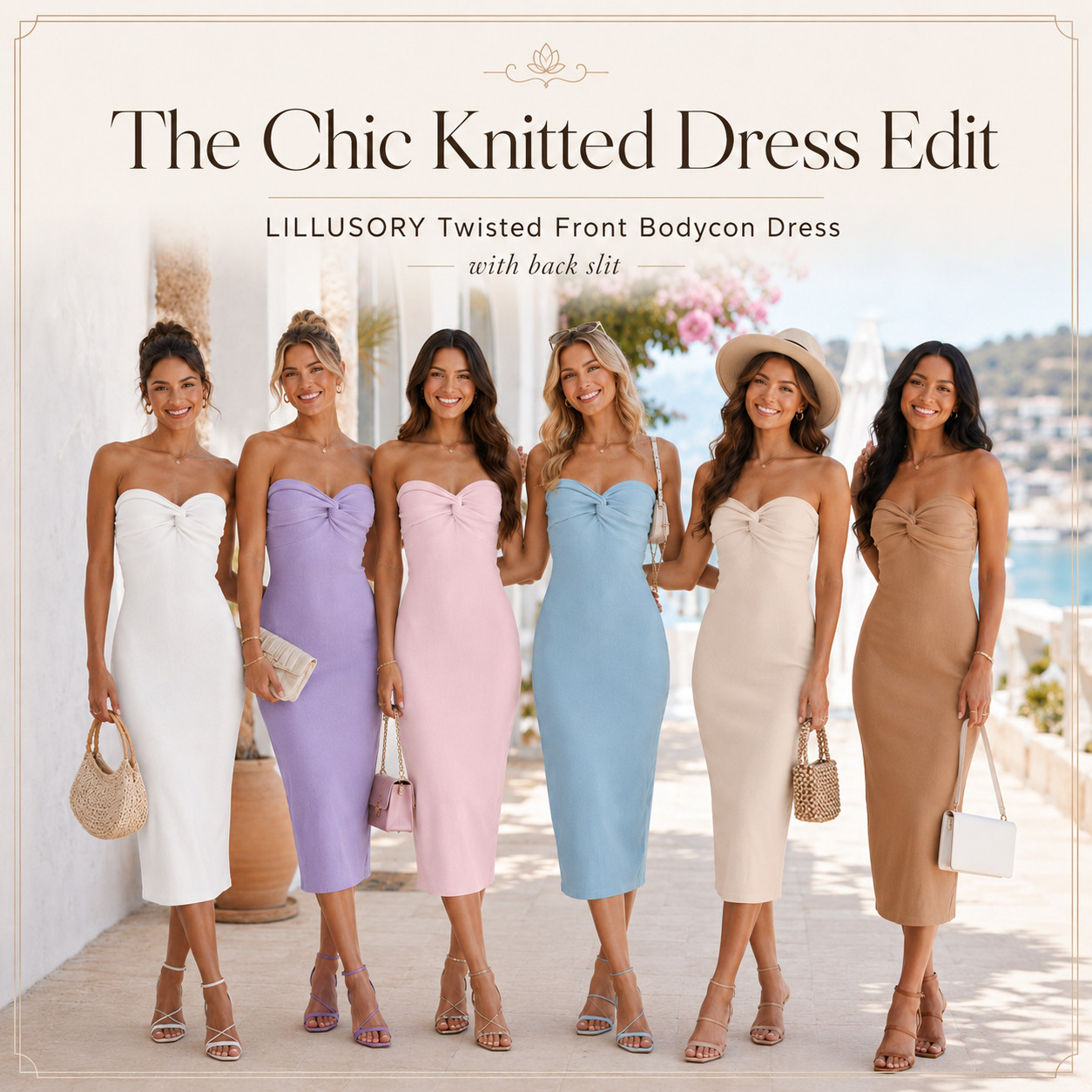 LILLUSORY Chic Summer | Bodycon Knitted Twisted Front Midi Dress

The LILLUSORY twisted front bodycon dress is giving effortless summer polish — soft, flattering, easy to wear, and instantly more elevated than a basic sundress.

This is the kind of dress people save because it works for so many warm-weather moments: vacation dinners, resort outfits, bridal shower looks, brunch, date night, beach trips, summer parties, baby showers, graduation events, and casual wedding guest style.

The twisted front detail gives it that flattering, styled look without needing much else, and the back slit makes it feel easy to walk in instead of stiff or too dressy. 

Pair it with sandals, heels, a straw bag, gold jewelry, sunglasses, or a lightweight cardigan and it becomes a full outfit in seconds.

Perfect for:
• vacation outfits
• resort wear
• summer dresses
• bridal shower outfits
• baby shower outfits
• brunch outfits
• date night dresses
• beach dinner outfits
• casual wedding guest looks
• graduation party outfits
• elevated Amazon fashion
• flattering bodycon dresses
• soft knitted dresses
• dresses that look expensive

I love this because it hits that sweet spot between feminine, comfortable, and polished — the kind of dress you can pack for a trip and wear more than once without it feeling repetitive.

📌 Save this one if you’re building your summer dress rotation. These colors are so easy for vacation, events, and everyday elevated outfits.

↓ Everything is linked!

#LTKSaleAlert #LTKPetite #LTKWedding