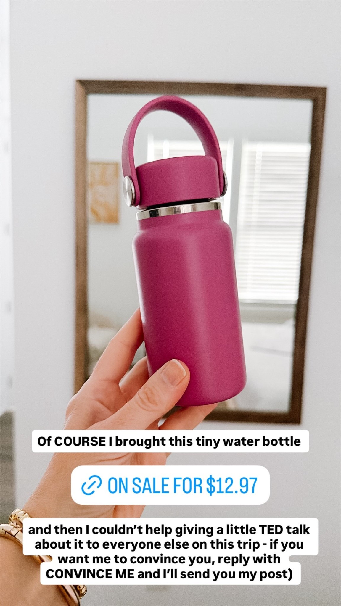 Of COURSE I brought this tiny water bottle 

and then I couldn’t help giving a little TED talk about it to everyone else on this trip @hydroflask