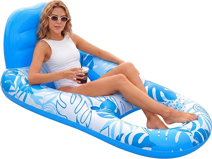 SLOOSH Inflatable Pool Floats Lounger Adult, Pool Float Lounge Raft Floaties Water Floating Recli... | Amazon (US)