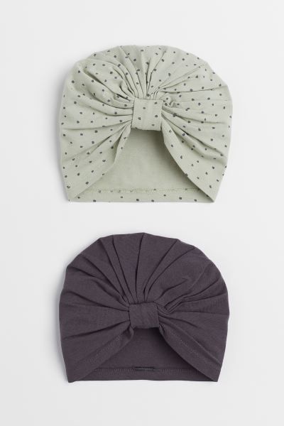 2-pack cotton turbans | H&M (UK, MY, IN, SG, PH, TW, HK)