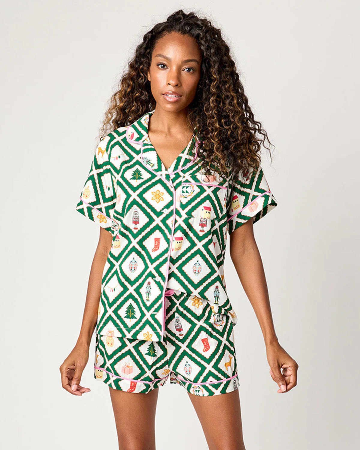 Holiday Story Pajama Shorts Set | Katie Kime Inc