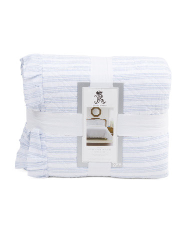 Cotton Slub Stripe Quilt Set | TJ Maxx