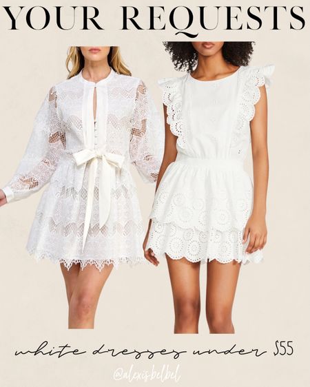White dresses that look expensive but are $55 and under 

#LTKFindsUnder100 #LTKSeasonal