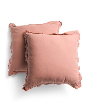 Made In Portugal 22x22 2pk Fringed Pillows | Marshalls