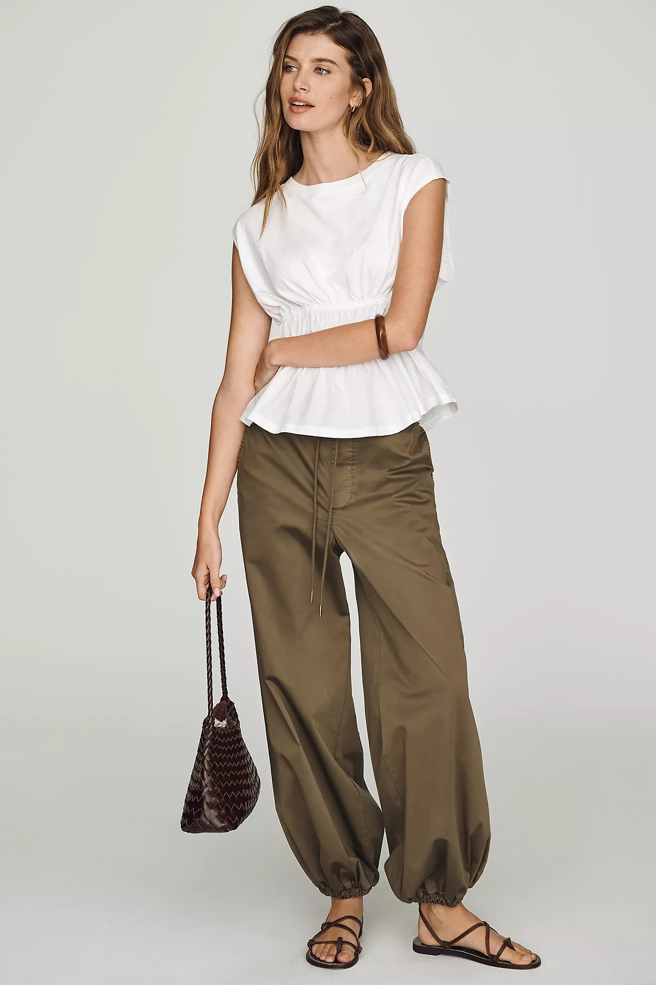 Pilcro 100% Cotton Waisted Muscle Tee | Anthropologie (US)
