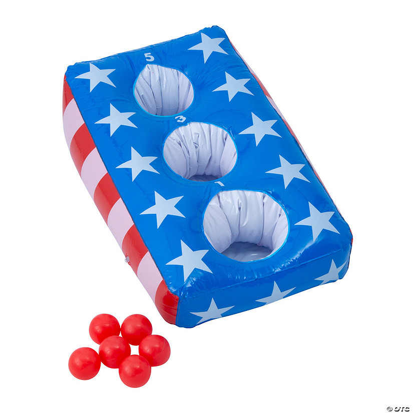 Inflatable Patriotic Ball Toss Game - 7 Pc. | Oriental Trading Company