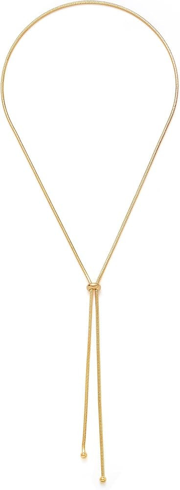 Gold Silver Necklace for Women Y Chain Adjustable Gold Long Necklaces Fashion Dainty Jewelry | Amazon (US)
