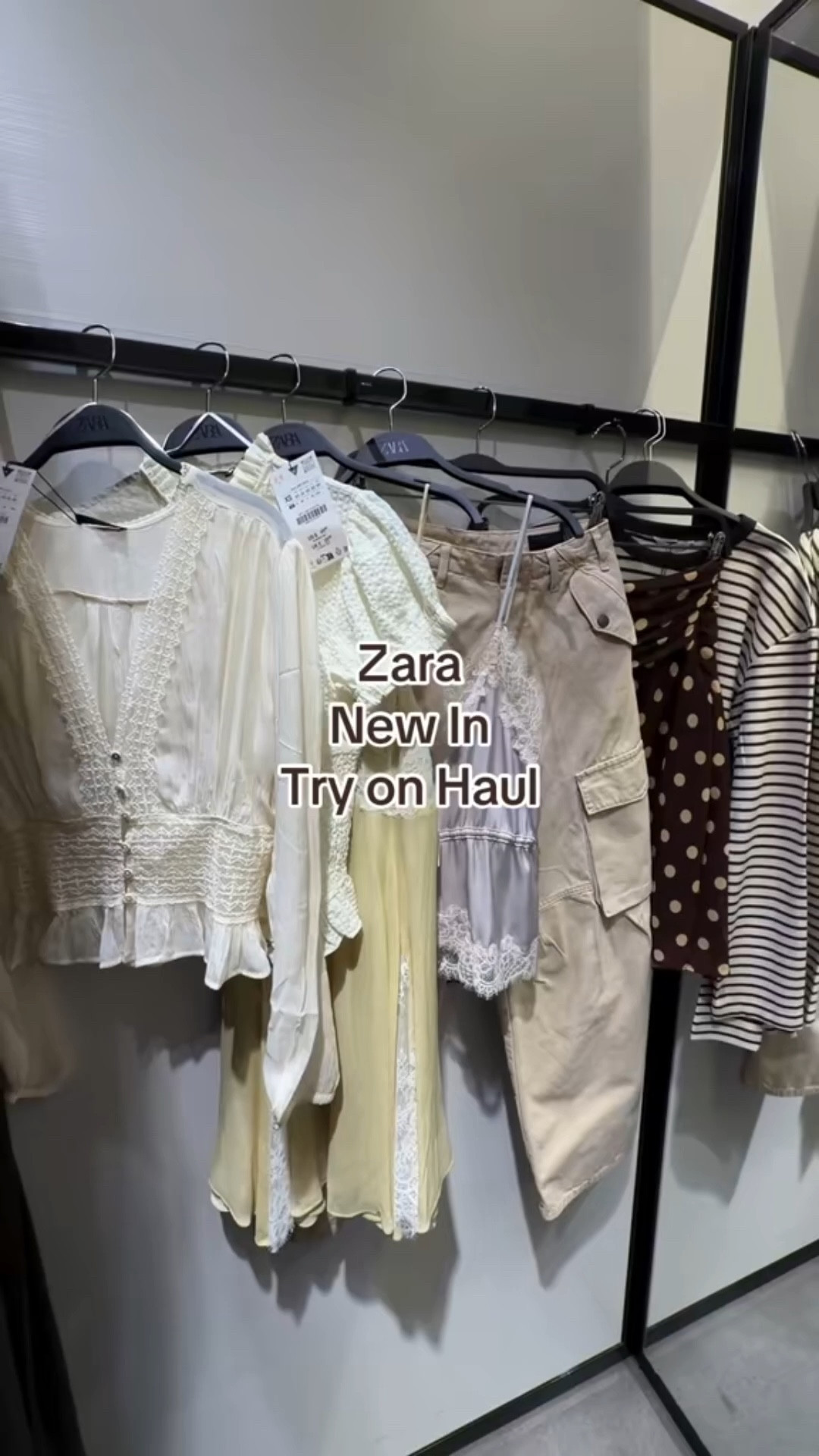 New in Zara pieces for spring/ summer! So many cute and dainty tops ✨ 

#zara #zarahaul #zaranewin 

#LTKPetite #LTKootd