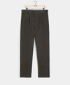 Italian Brushed Cotton Side Tab Trouser in Charcoal | Todd Snyder