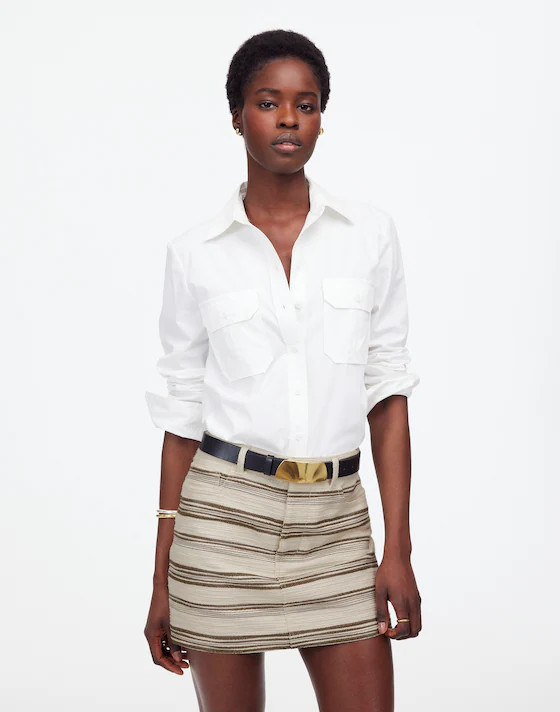 Mini Skirt in Striped Tweed | Madewell | Madewell