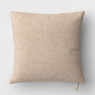 Square Chunky Linen Pillow with Exposed Zipper - Threshold™ | Target