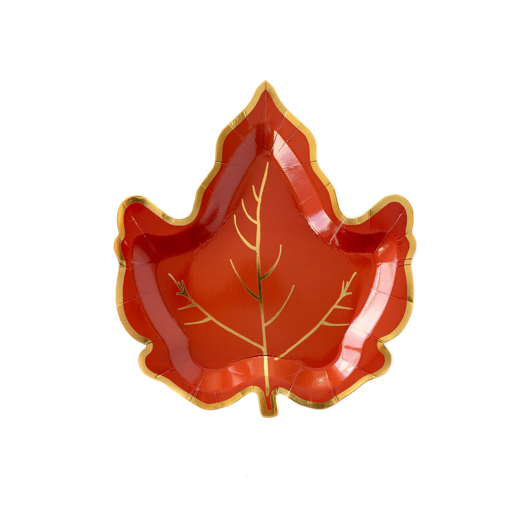 Maple Leaf Shaped 7" Paper Plates | My Mind's Eye