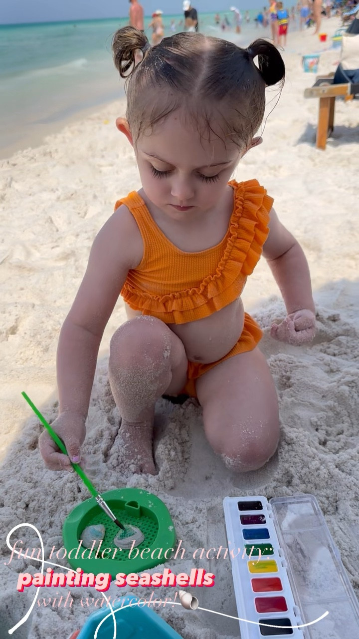 toddler beach activity: painting seashells w watercolor paint!!🐚 








toddler swimsuit // toddler bathing suit // toddler swim // toddler beach outfits // toddler girl outfits // toddler outfits // toddler girl swimsuits // toddler girl swim // toddler girl summer outfits // toddler summer outfits // toddler girl beach outfits // toddler girl vacation outfits // toddler girl vacation looks // toddler girl vacation outfit ideas // toddler girl beach outfit ideas // orange swimsuit // toddler girl bikini // beach toys // beach must haves // sand toys // affordable toddler swimsuit // beach shoes // toddler beach shoes // target // toddler summer shoes // toddler shoes // toddler sandals // toddler beach sandals // roe wellness // toddler sunscreen // roe wellness sunscreen // kids sunscreen // clean sunscreen // ruffle swimsuit // target finds // h&m // h&m kids // h&m new arrivals // h&m swimsuit 




#LTKSeasonal #LTKFind #LTKU #LTKstyletip #LTKunder50 #LTKunder100 #LTKtravel 

#LTKkids #LTKbaby #LTKswim