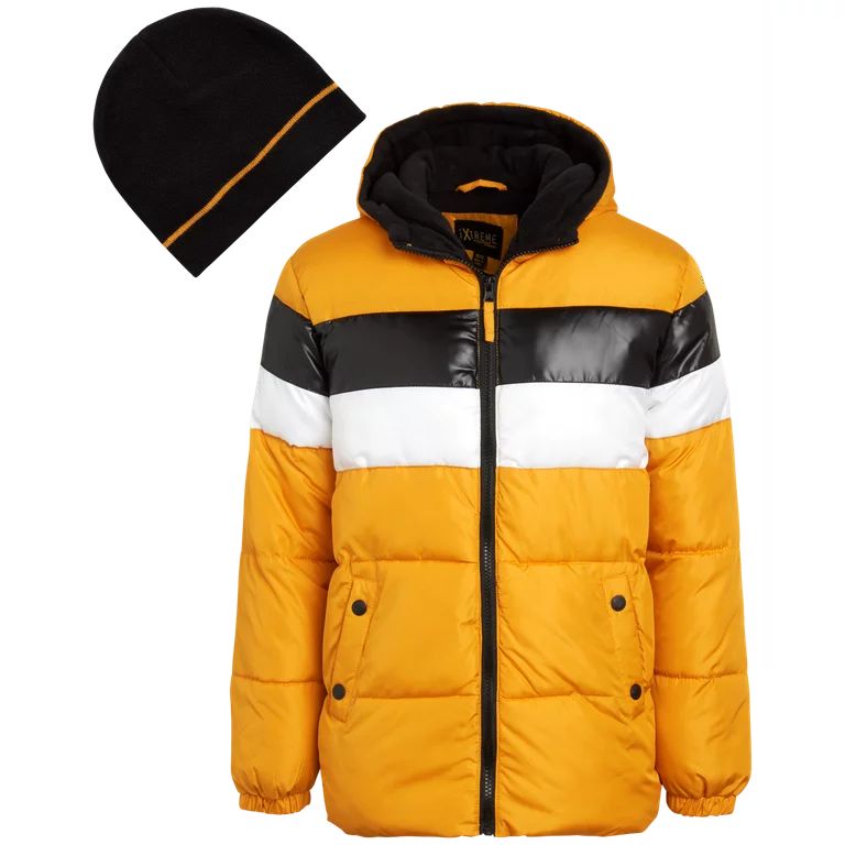 iXtreme Boys' Winter Jacket - Fleece Lined Bubble Puffer Water Repellent Ski Jacket with Winter H... | Walmart (US)