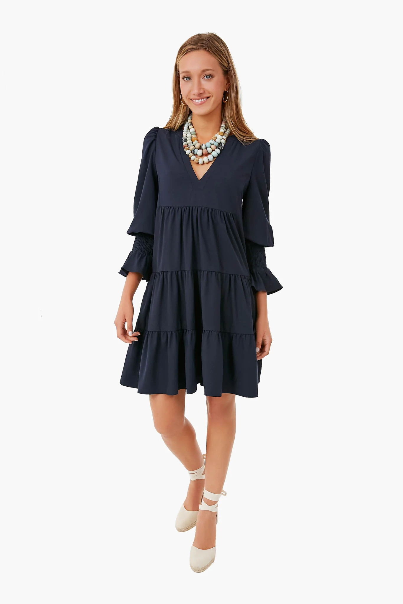 Navy Crepe Kenzo Mini Dress | Tuckernuck (US)