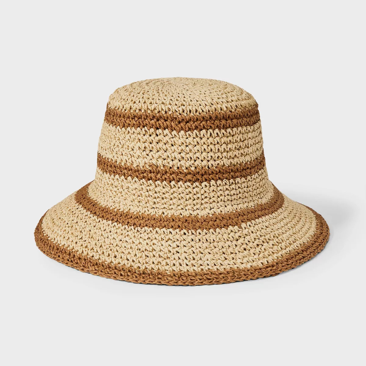 Straw Striped Bucket Hat - Universal Thread™ Off-White S/M | Target