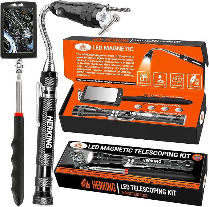 Valentines Day Gifts for Him Men Husband - Magnetic Pickup Tool and Extendable Mirror, Telescopin... | Amazon (US)