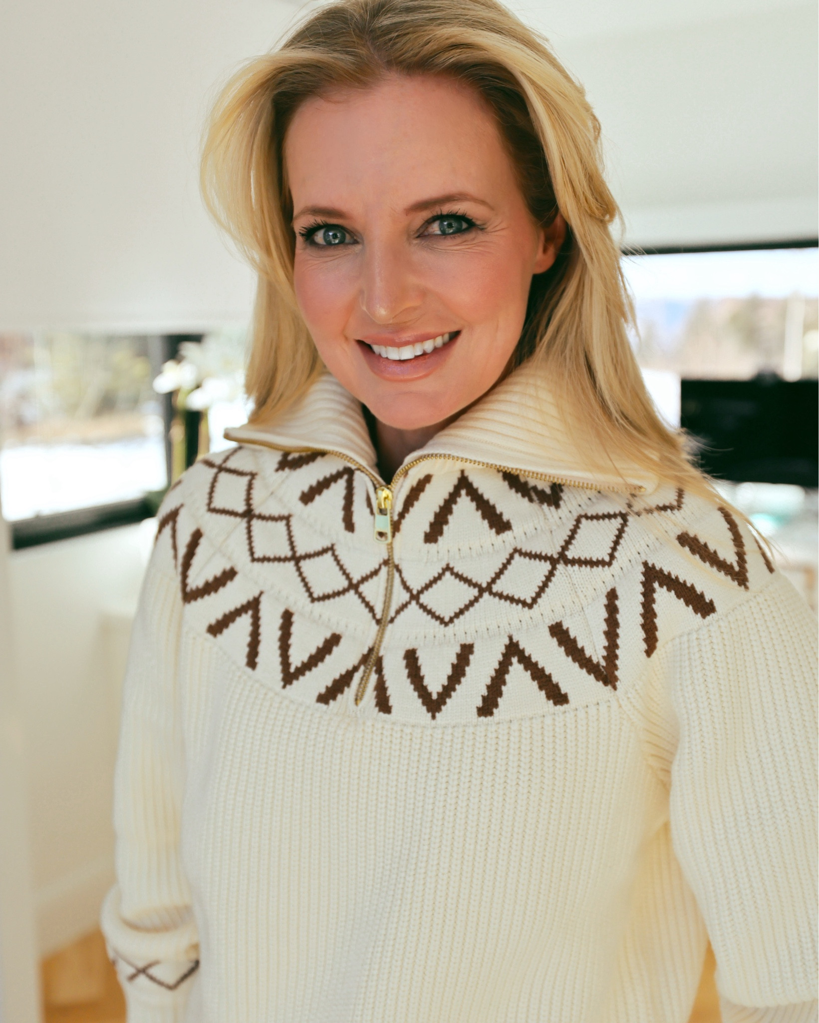 Fair isle sweaters are majorly on-trend this season. I LOVE this half-zip by Varley. It’s cozy and warm, yet not too heavy or bulky. I’m wearing an xs. (If you’re in need of a great gift idea, this sweater is it!)

#LTKHoliday #LTKSeasonal #LTKGiftGuide