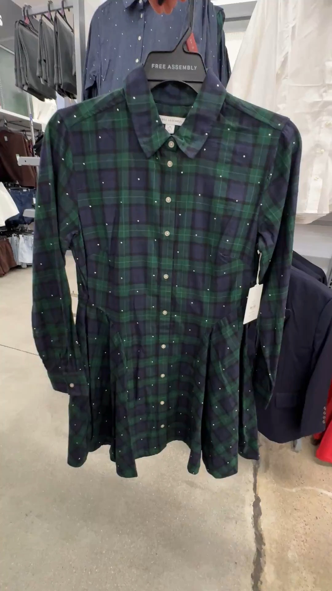 The prettiest studded tartan plaid dress from Walmart!