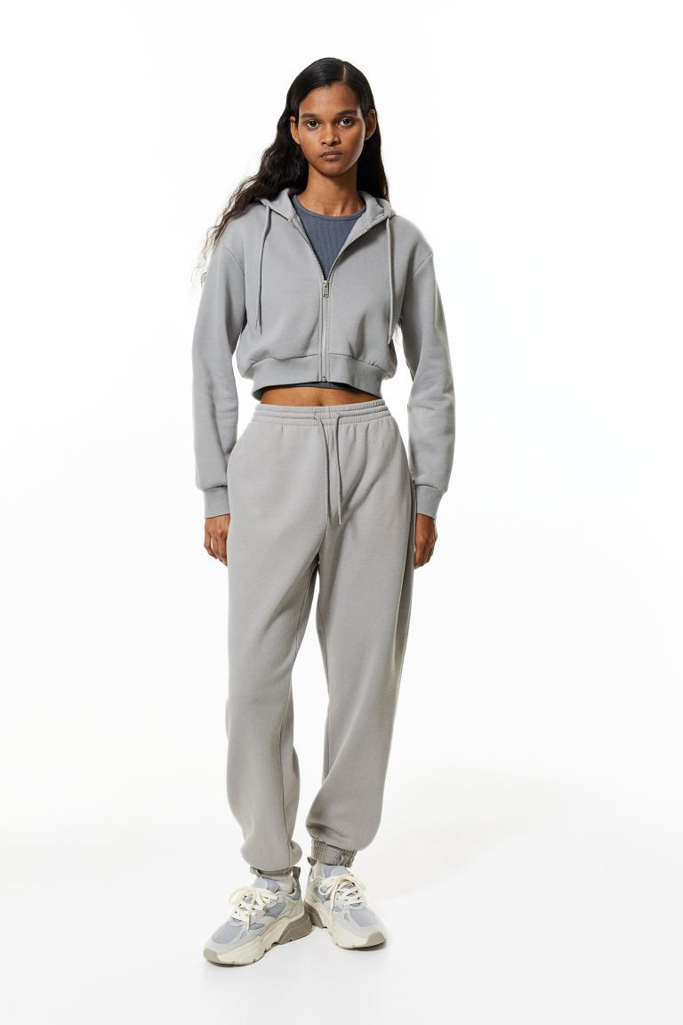High Waist Joggers - Light gray - Ladies | H&M US | H&M (US + CA)