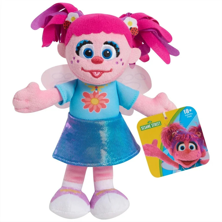 Sesame Street Friends 8-inch Abby Cadabby Sustainable Plush Stuffed Toy, Kids Toys for Ages 18 mo... | Walmart (US)