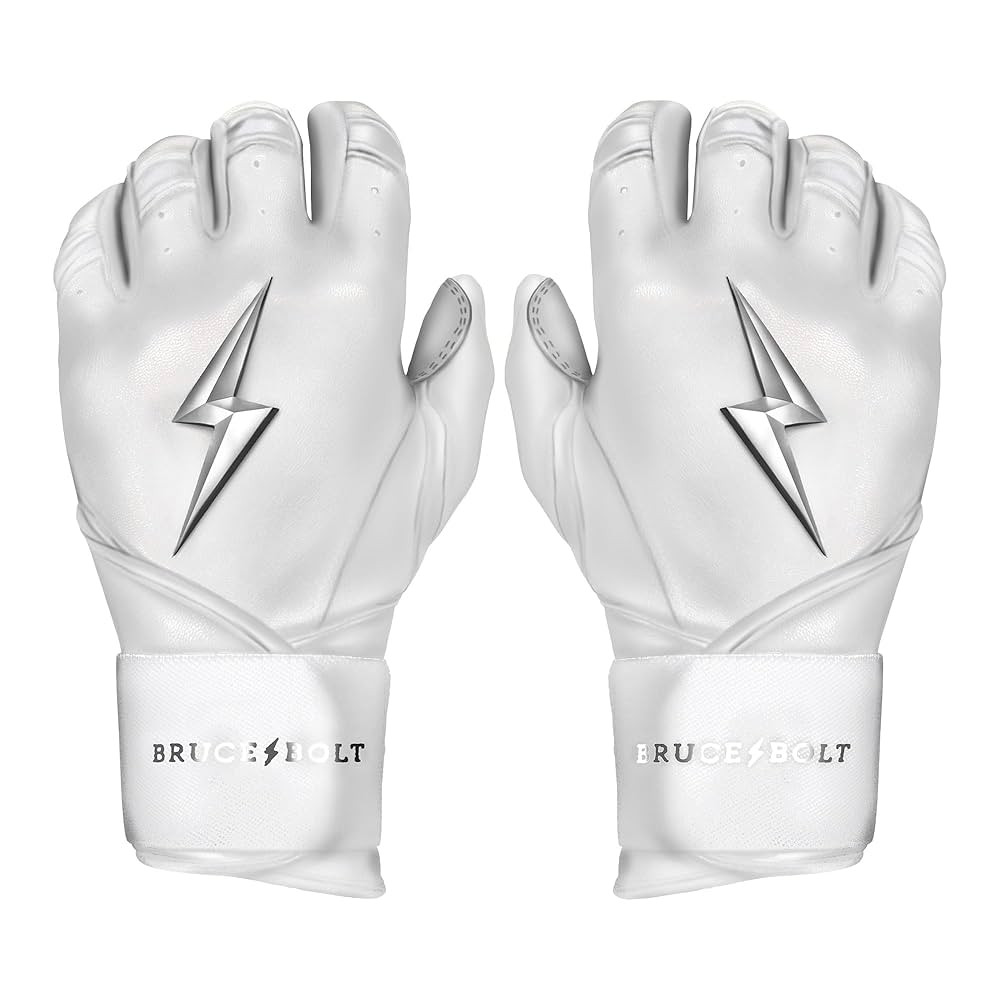 BRUCE BOLT Chrome Series Long Cuff Batting Gloves - Multiple Colors - Adult & Youth Sizes | Amazon (US)