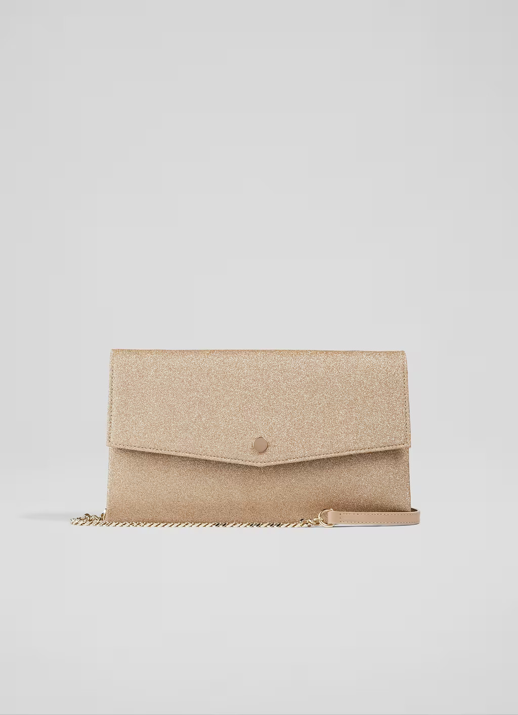 Layla Gold Glitter Envelope Clutch | L.K. Bennett (UK)