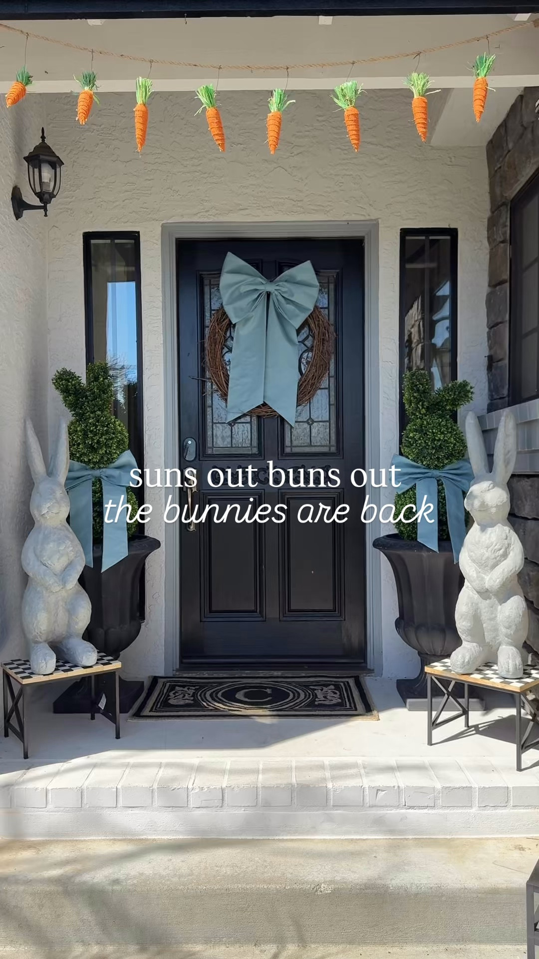 Sun’s out, buns out 🐰☀️
The bunny topiaries are officially out and spring is coming 🌸
Linked my topiary bunnies + stone bunnies for anyone ready for spring styling 🤍