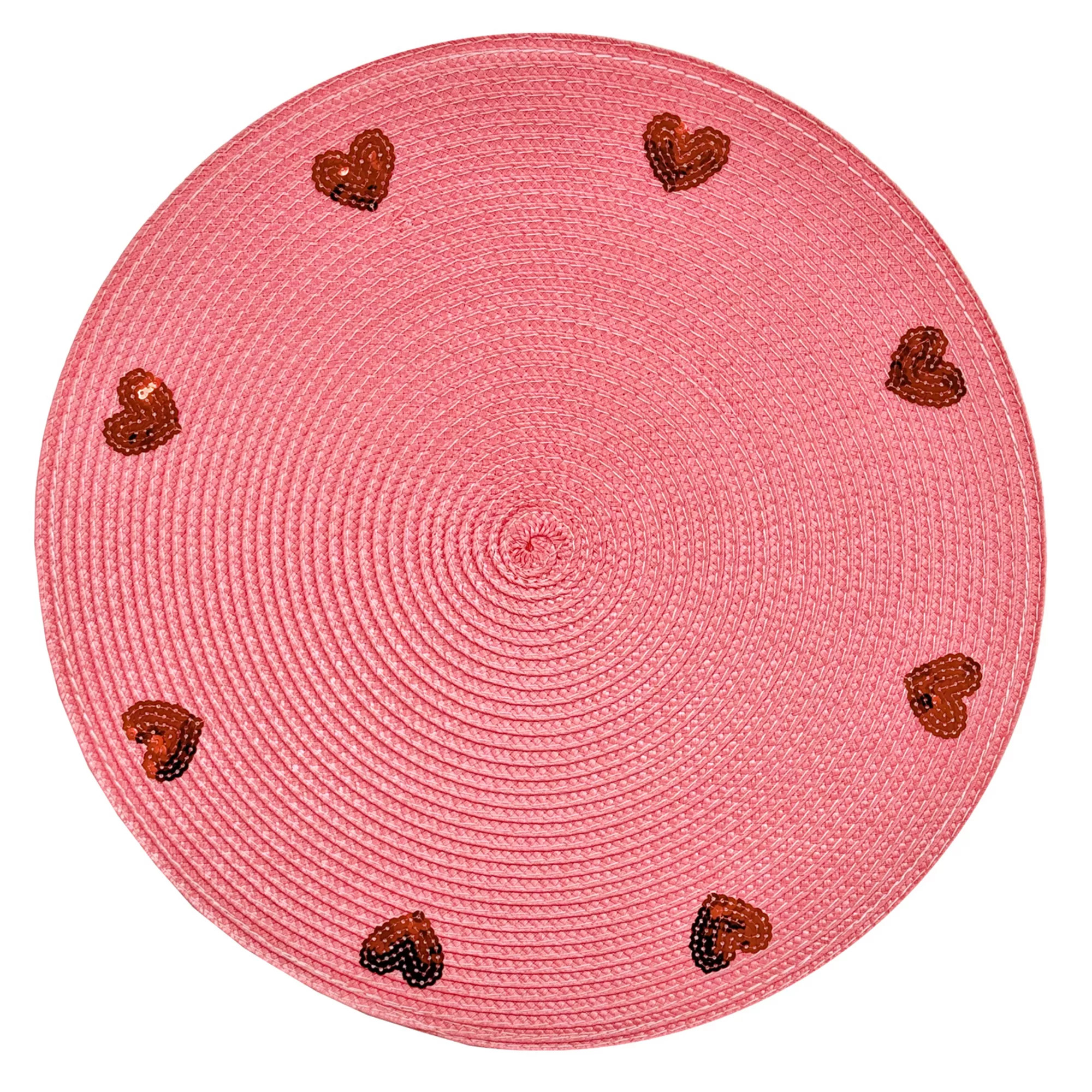 Celebrate Together™ Valentine's Day Sequin Heart Round Placemat | Kohl's