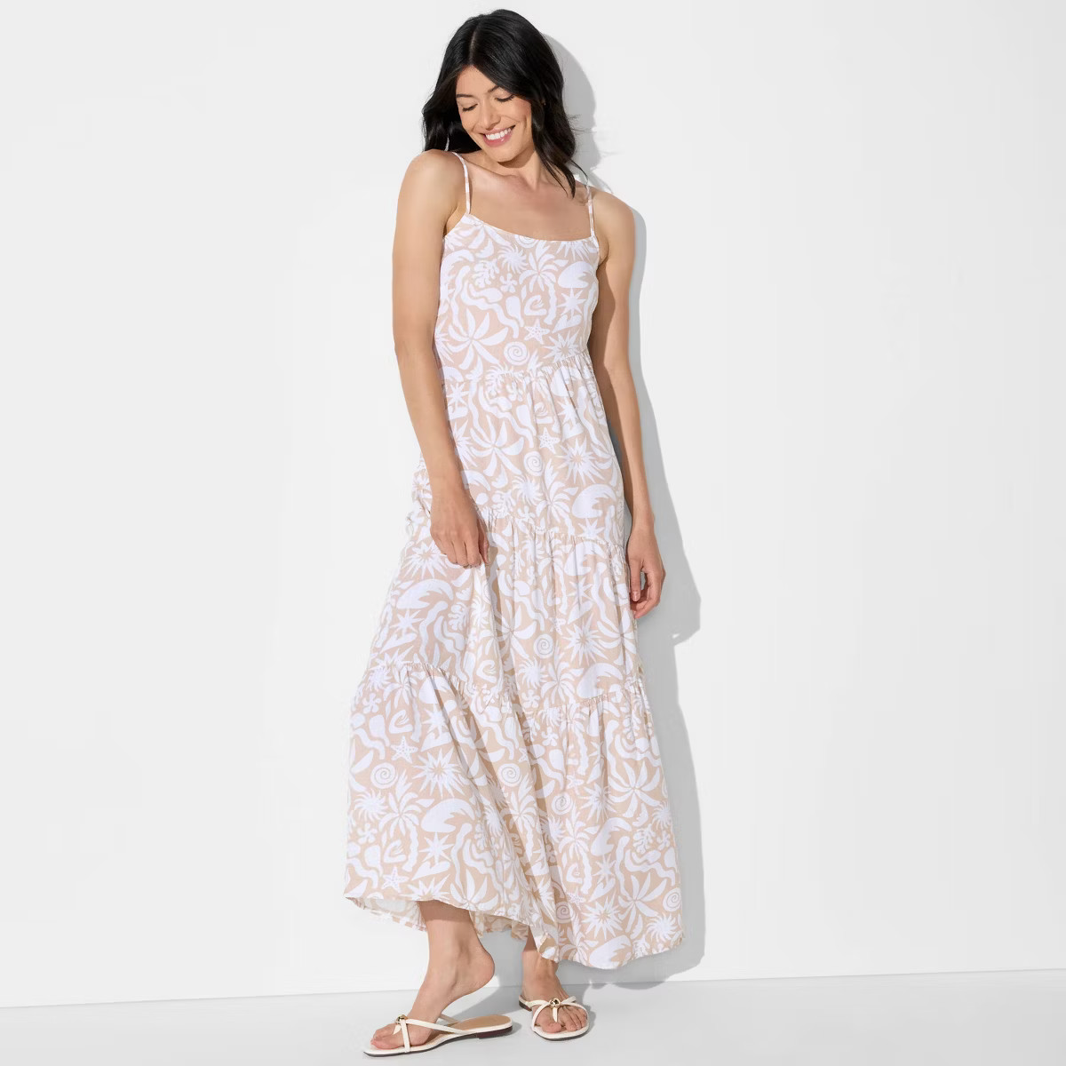 Women's Maxi A-Line Dress - Wild Fable™ Taupe Seashell | Target