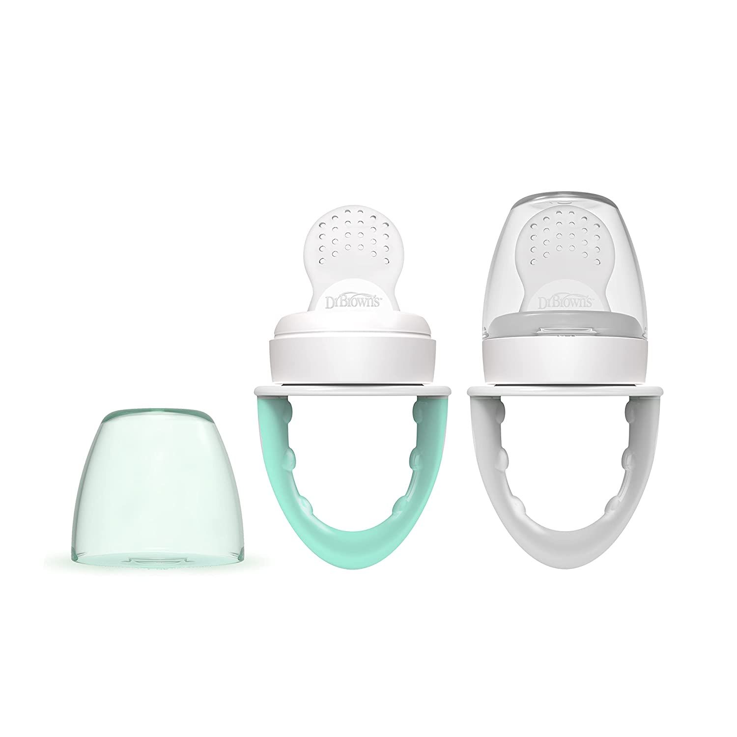 Dr. Brown's Fresh First Silicone Feeder, Mint & Grey, 2 Count | Amazon (US)